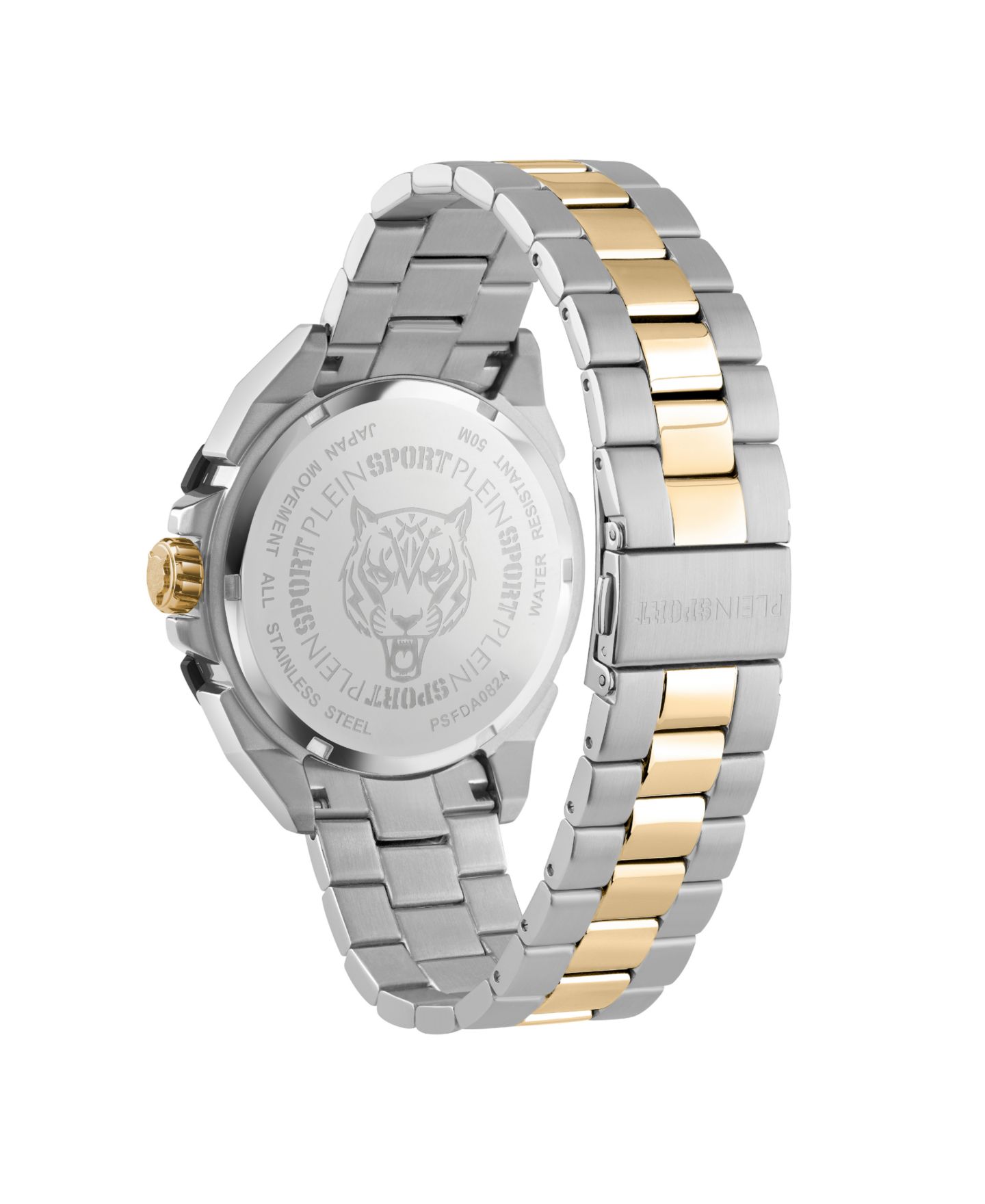Мужские часы Plein Sport Urban Pulse 3 Hand Date Quartz Two Tone Bracelet Watch, 47mm — фото 3