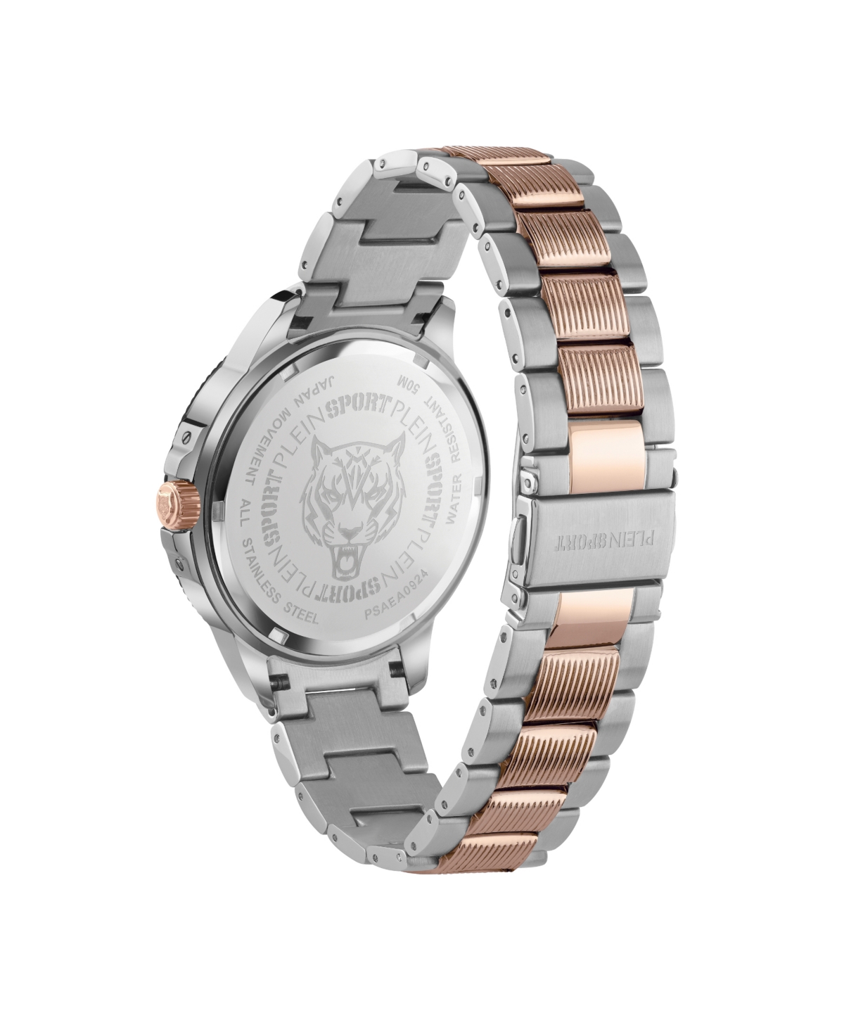 Plein Sport Mens City Rush 3 Hand Date Quartz Two Tone Bracelet 45MM