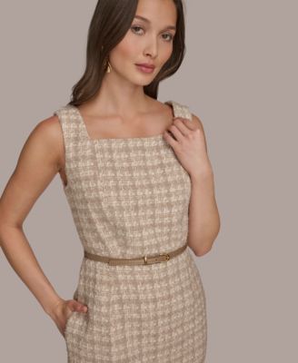 Women's Tweed Midi A-Line Dress