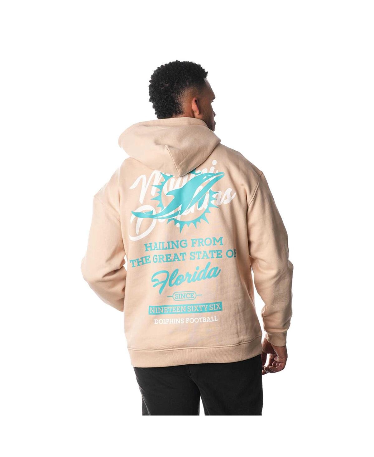 The Wild Collective Men's And Women's Cream Miami Dolphins Fleece Pullover Hoodie In Neutral