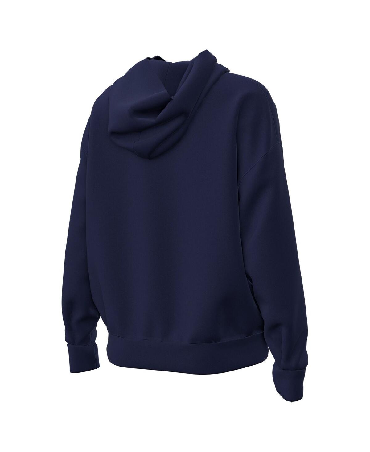 Under Armour Women's Navy Notre Dame Fighting Irish Leprechaun Icon Fleece Pullover Hoodie In Blue