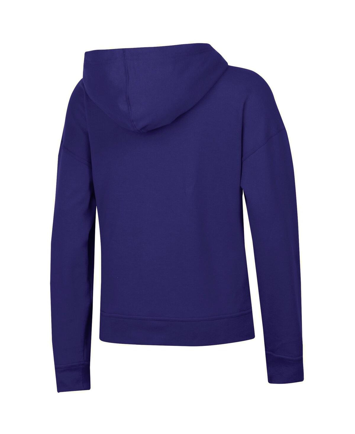 Champion Women's Purple Lsu Tigers Powerblend Fleece Hoodie In Blue