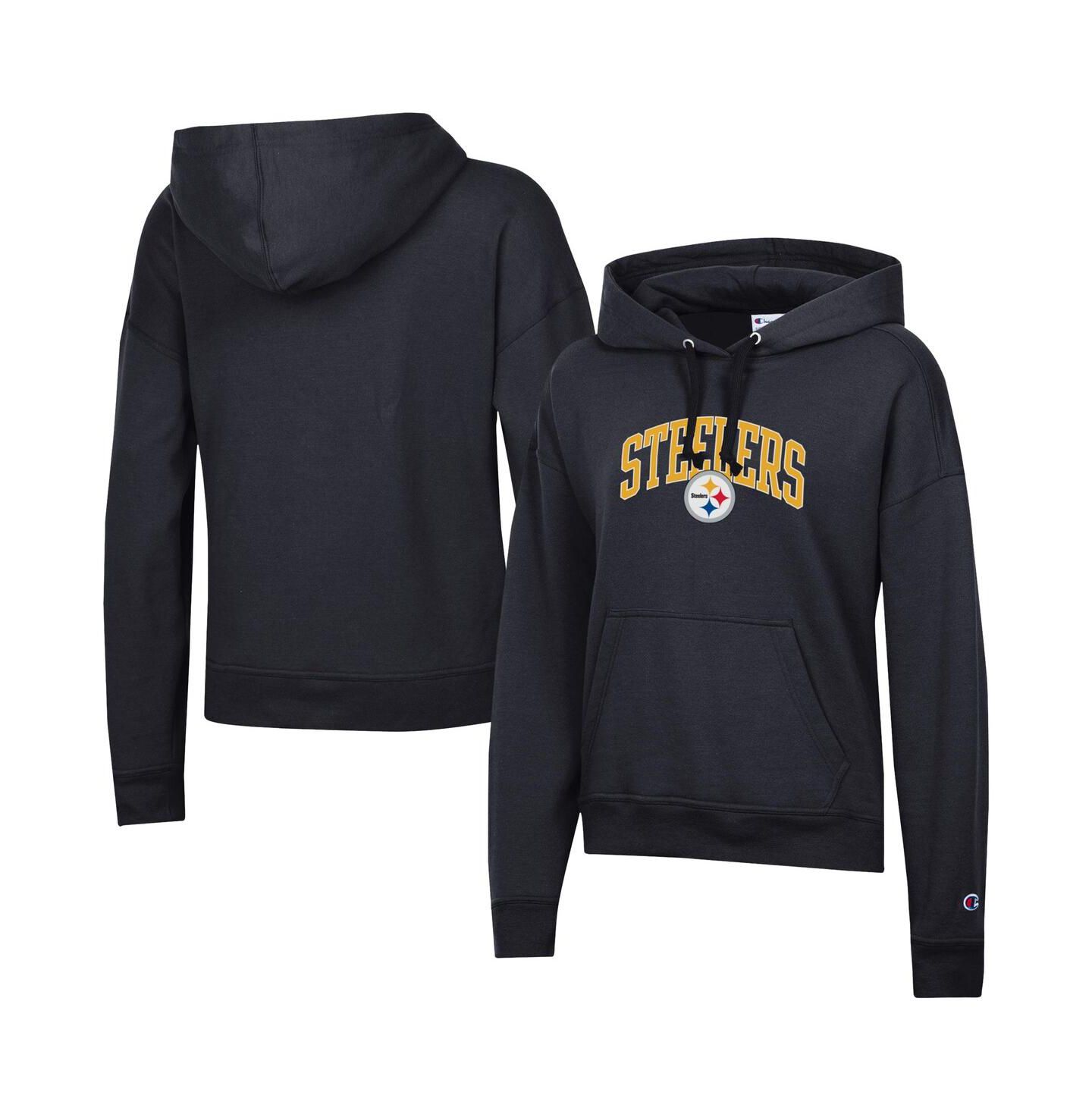 Женское худи Champion Black Pittsburgh Steelers Power Blend — фото 1