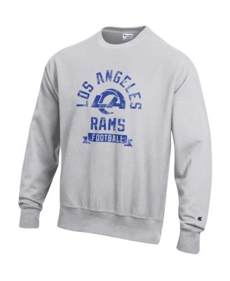 Men's Heather Gray Los Angeles Rams Reverse Weave Fleece Pullover Sweatshirt