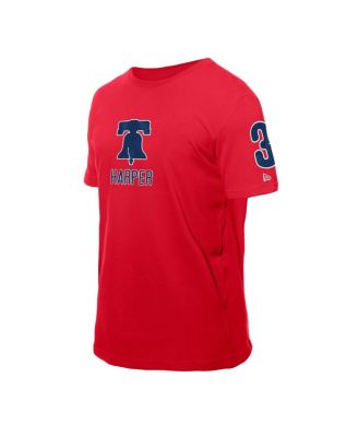 Men's Bryce Harper Red Philadelphia Phillies Design Lab Name Number T-Shirt