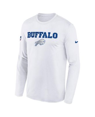 Big Boys and Girls White Buffalo Bills 2025 Rivalries Collection Sideline Legend Dri-FIT Long Sleeve T-Shirt