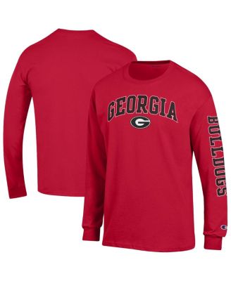 Champion - Men's Red Georgia Bulldogs Arch Over Logo 2-Hit Long Sleeve T-Shirt