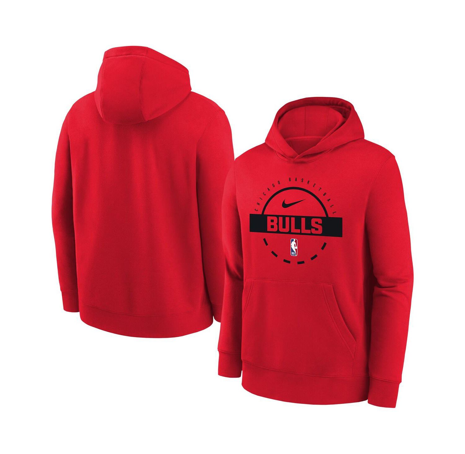 Big Boys and Girls Red Chicago Bulls 2025/26 Club Fleece Practice Hoodie