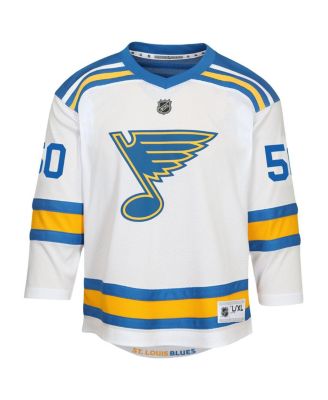 Big Boys and Girls&nbsp;Jordan Binnington White St. Louis Blues Away Replica Player Jersey
