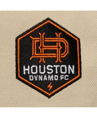 Men's Cream/Orange Houston Dynamo FC Upside Down Pro Pinch Snapback Hat