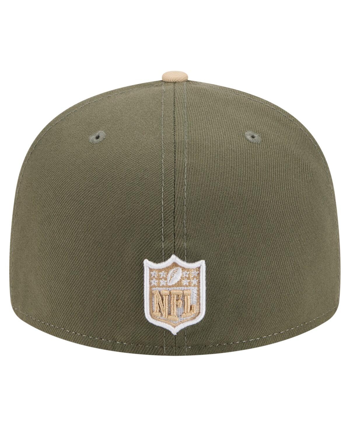 New Era Men's Light Beige/olive Denver Broncos Color Pack Split Panel 59fifty Fitted Hat In Multi