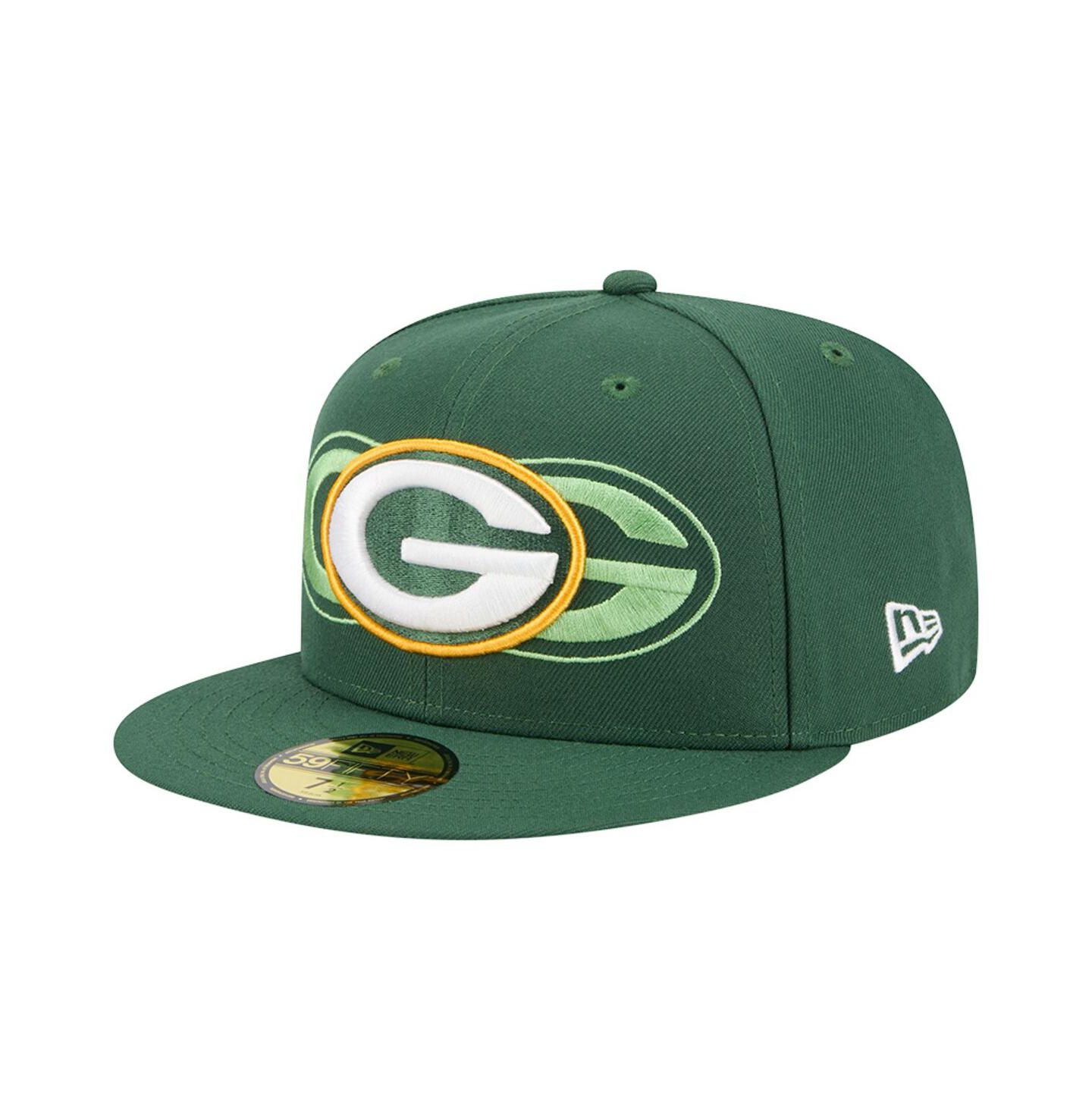 Мужская кепка New Era Green Bay Packers Tri-Hit 59FIFTY Fitted Hat — фото 1