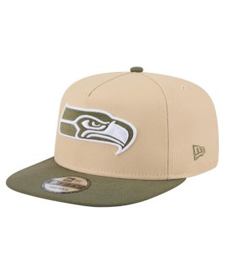 New Era - Men's Khaki/Olive Seattle Seahawks Color Pack A-Frame 9FIFTY Snapback Hat