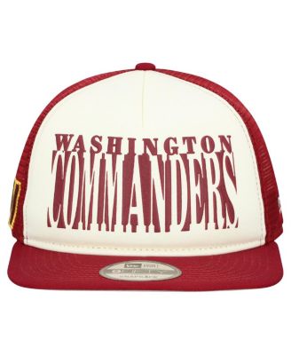 Men's Cream/Burgundy Washington Commanders Cutout A-Frame 9FIFTY Snapback Hat