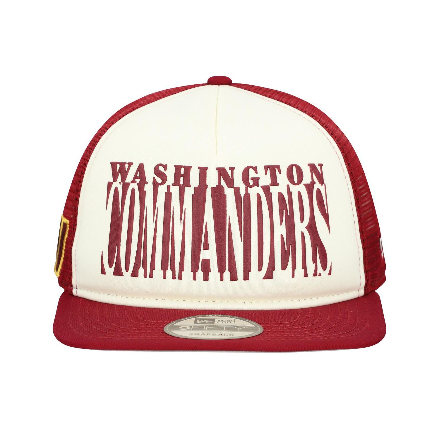 Men's Cream/Burgundy Washington Commanders Cutout A-Frame 9FIFTY Snapback Hat