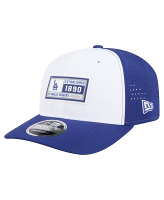 New Era - Men's White/Royal Los Angeles Dodgers Established Patch 9SEVENTY Adjustable Hat