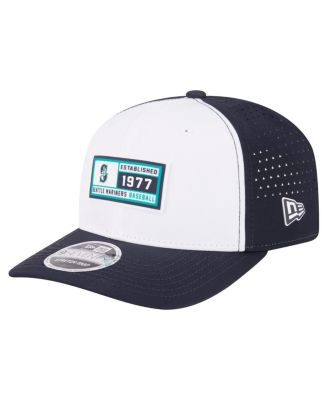 New Era - Men's White/Navy Seattle Mariners Established Patch 9SEVENTY Adjustable Hat