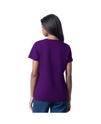 Women's Purple Alex Bowman Cheer Dance V-Neck T-Shirt