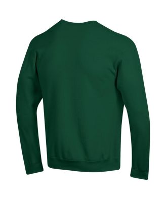 Men's Green Miami Hurricanes Basic Arch Fleece Pullover Sweatshirt