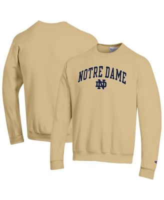 Champion - Men's Gold Notre Dame Fighting Irish Arch Over Logo Pullover Sweatshirt