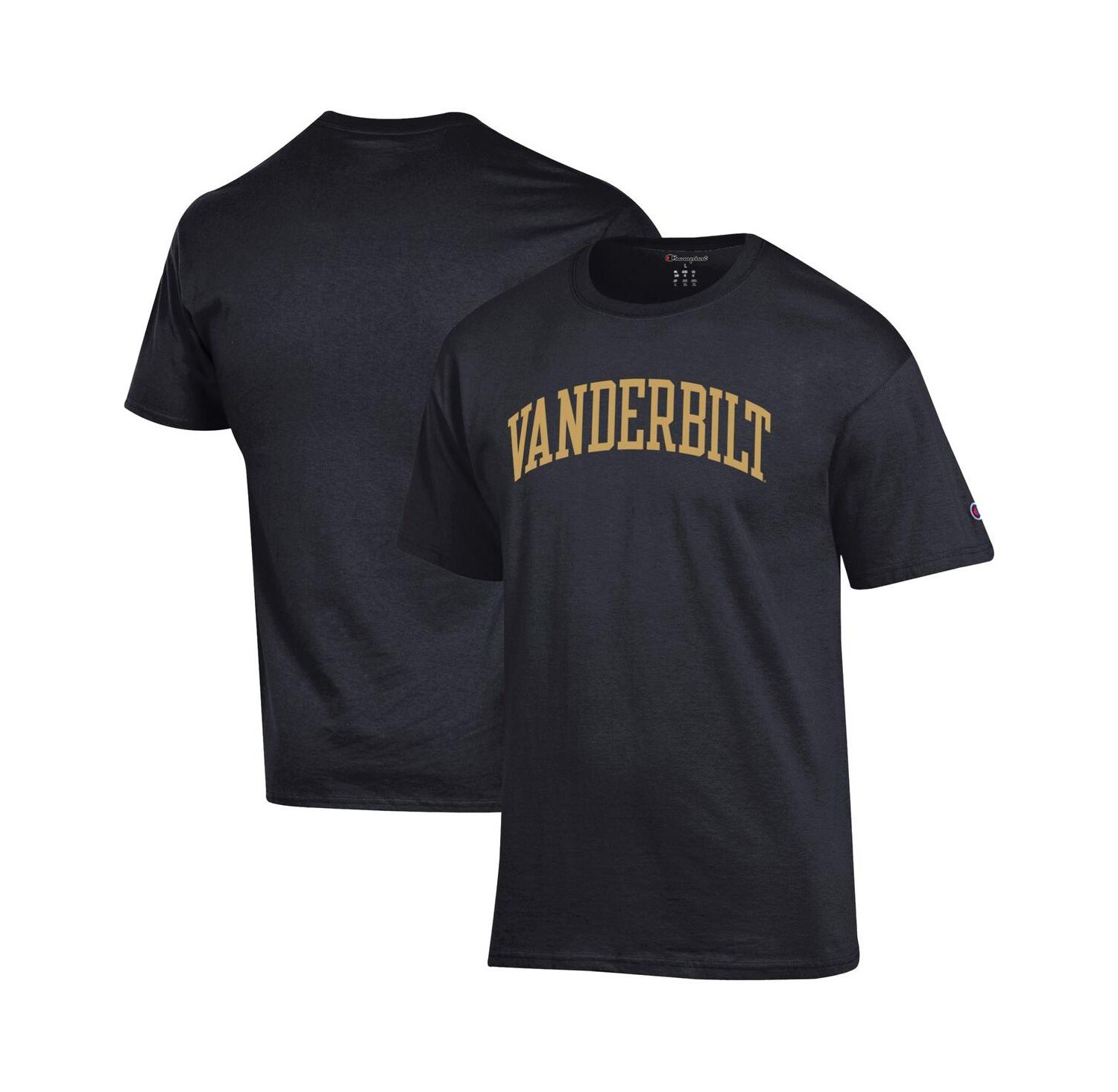 Men's Black Vanderbilt Commodores Basic Arch T-Shirt
