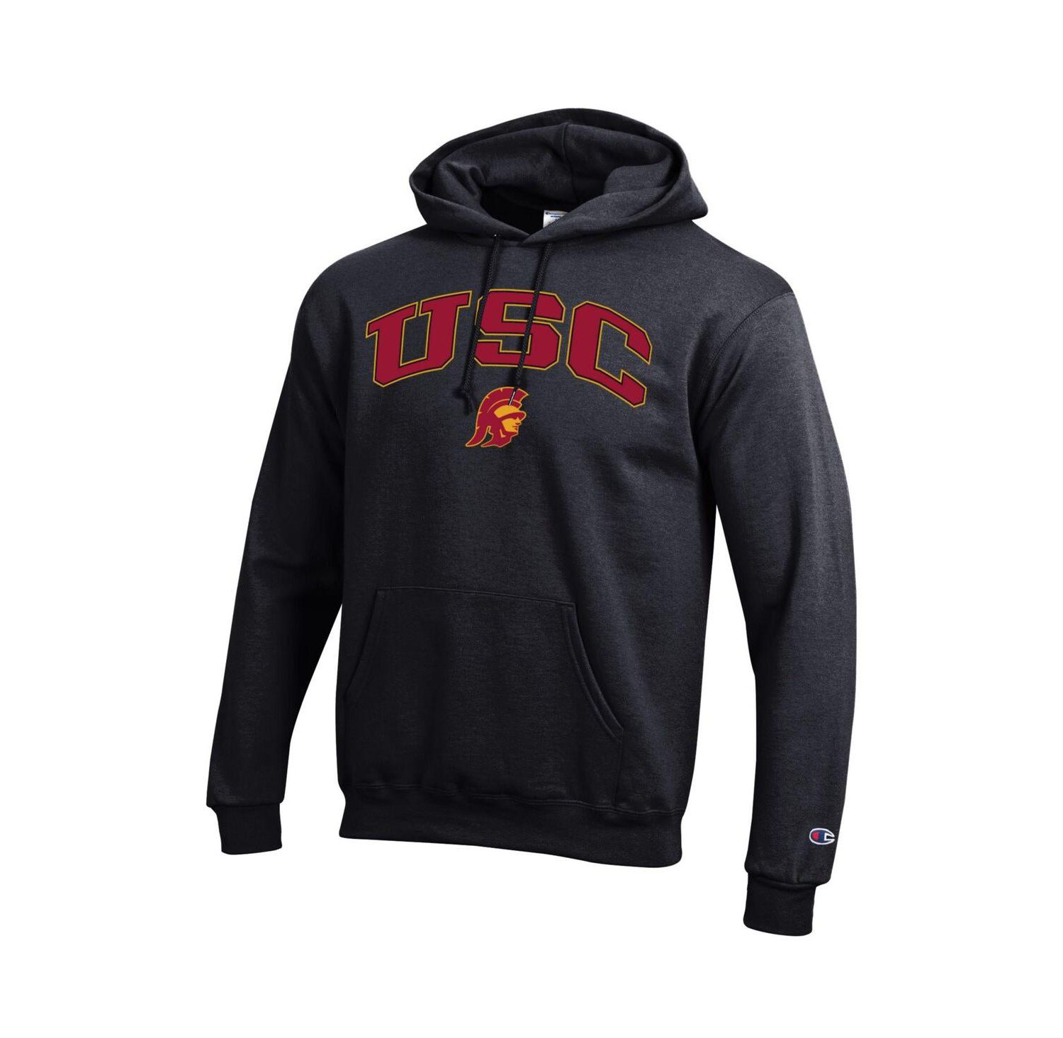 Men's Crimson USC Trojans Arched Logo Fleece Pullover Hoodie