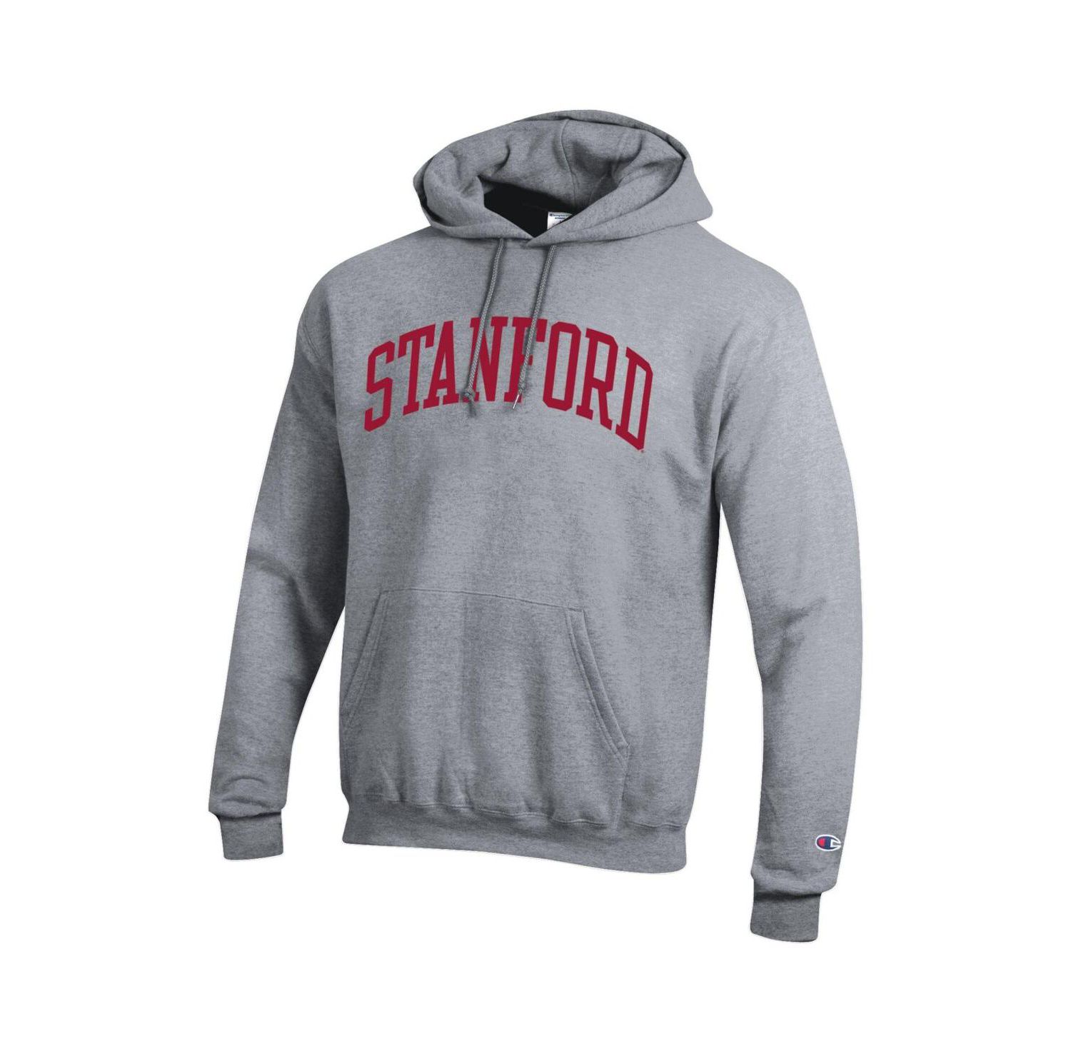 Men's Heather Gray Stanford Cardinal Basic Arch Fleece Pullover Hoodie