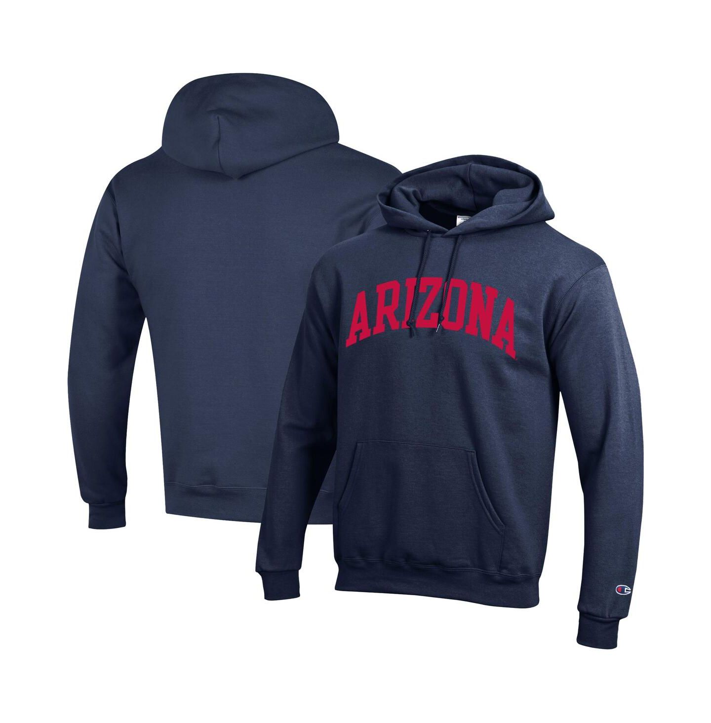 Мужское худи Champion Navy Arizona Wildcats Basic Arch Fleece Pullover — фото 1