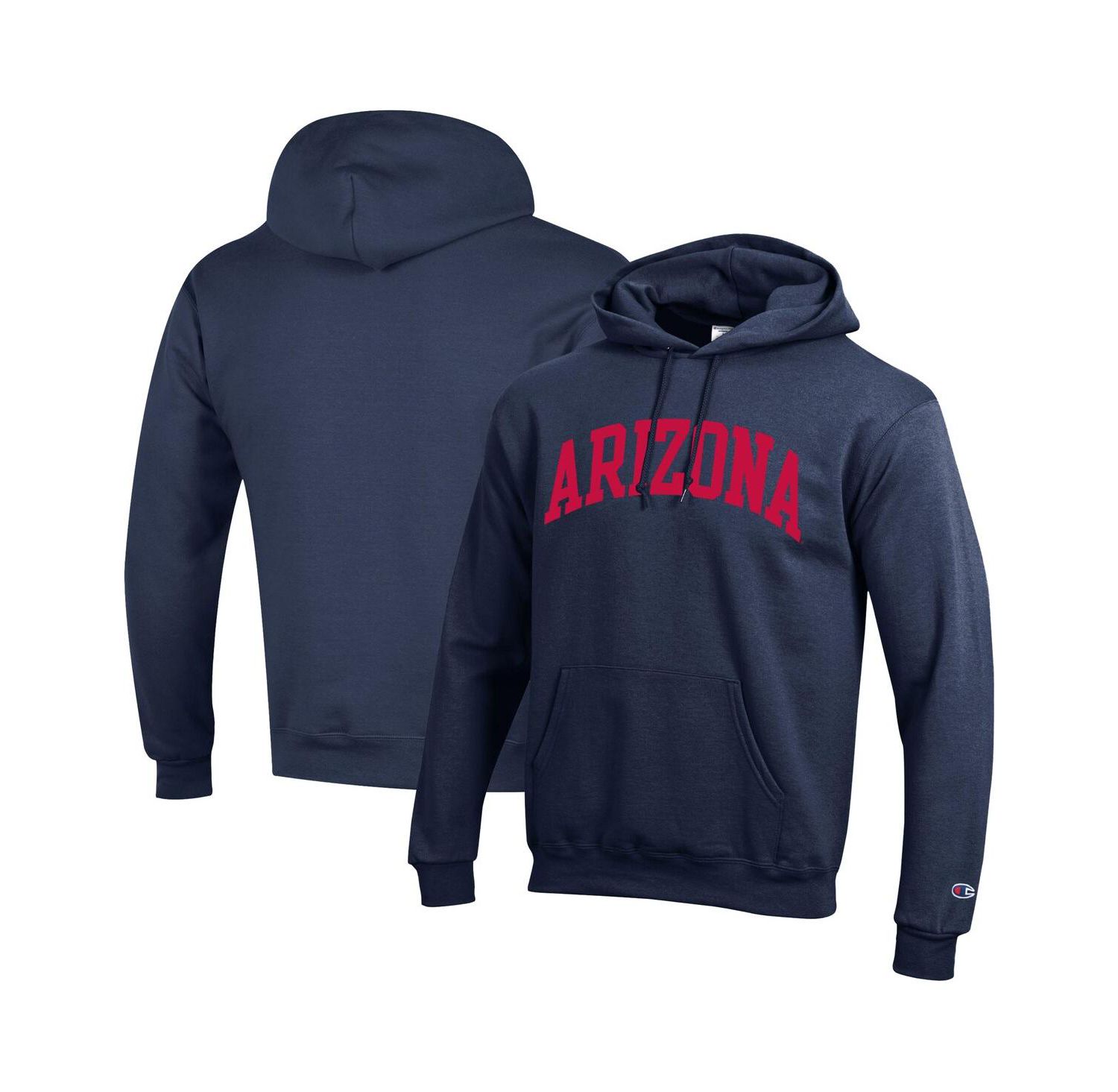 Men's Navy Arizona Wildcats Basic Arch Fleece Pullover Hoodie