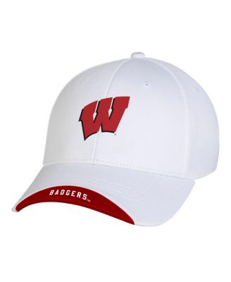 Under Armour - Men's White Wisconsin Badgers Sideline Blitzing Accent Flex Hat