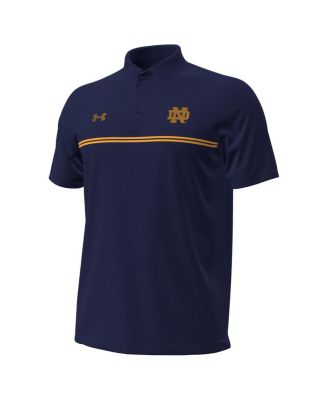Men's Navy Notre Dame Fighting Irish Performance Drive Chest Stripe Polo Shirt