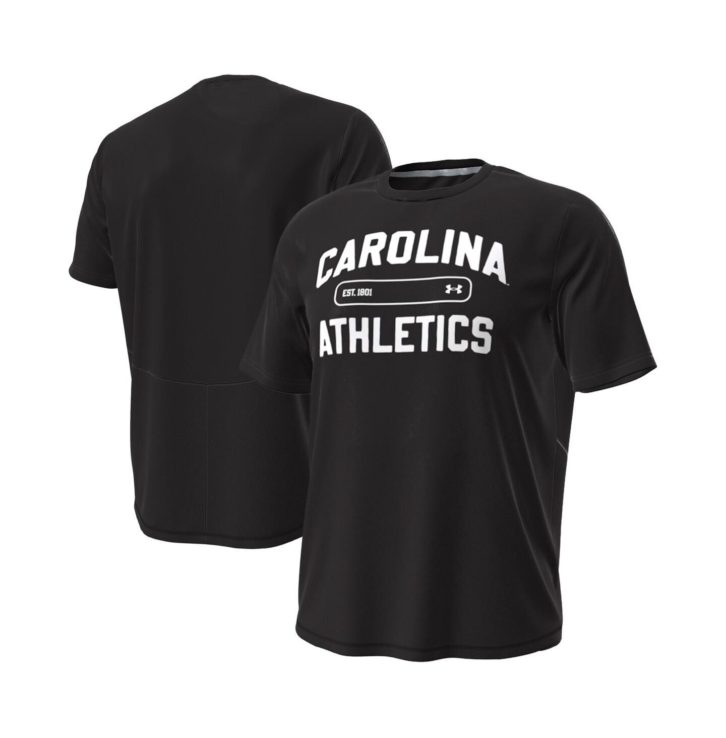 Мужская футболка Under Armour Black South Carolina Gamecocks Sideline Knockout — фото 1