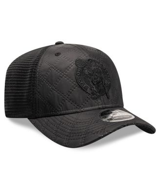 Men's Black Boston Celtics Quilted Nylon 9SEVENTY Trucker Adjustable Hat