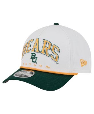 New Era - Men's White/Green Baylor Bears Arch Two-Tone Rope 9FORTY A-Frame M-Crown Adjustable Hat