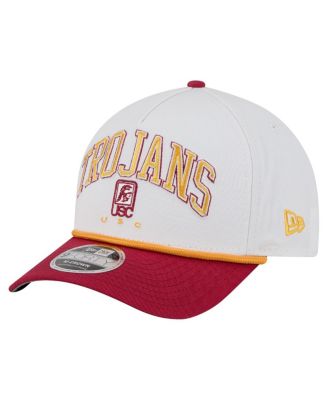 New Era - Men's White/Cardinal USC Trojans Arch Two-Tone Rope 9FORTY A-Frame M-Crown Adjustable Hat