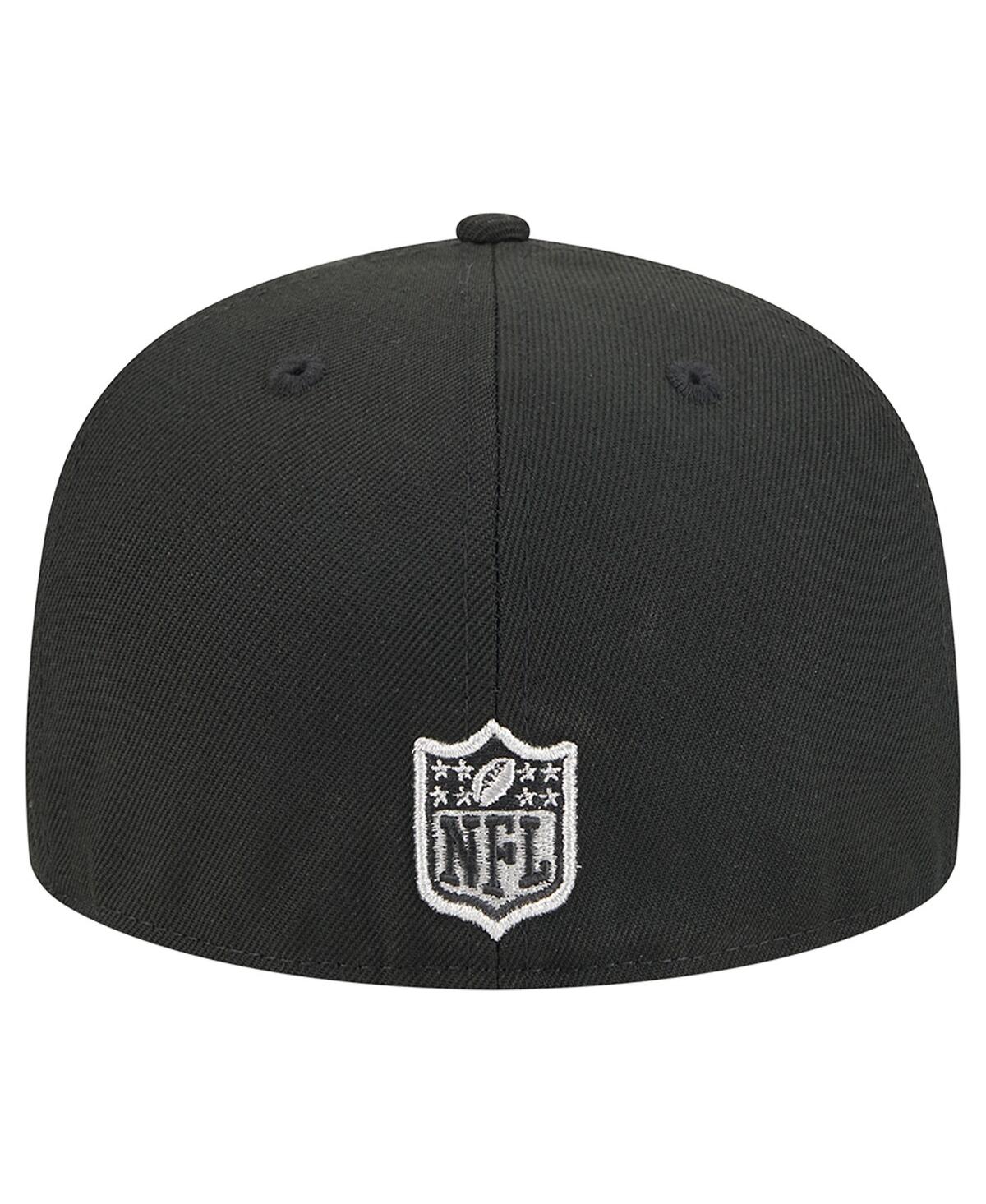 New Era Men's Black/gray Las Vegas Raiders Break 59fifty Fitted Hat In Black