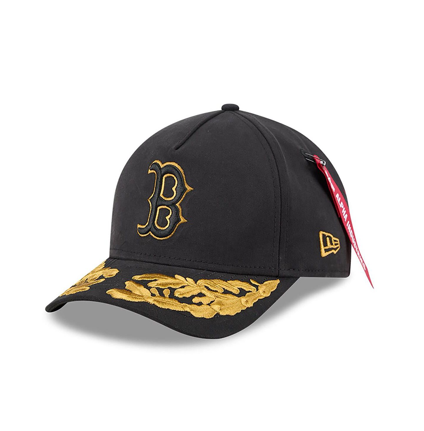 Мужская кепка New Era Black Boston Red Sox A-Frame 9FORTY Adjustable Hat — фото 1