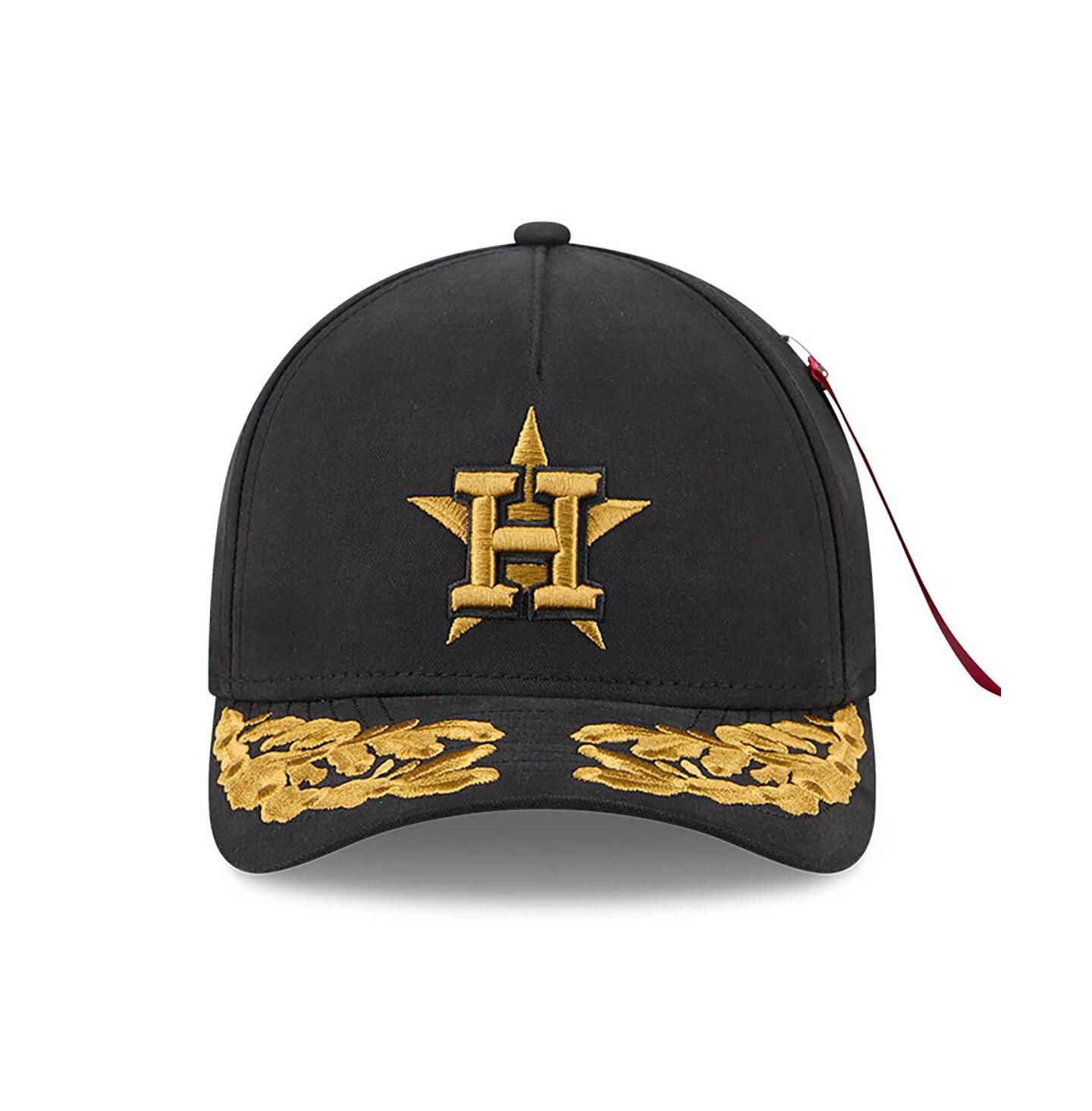 Мужская кепка New Era Black Houston Astros A-Frame 9FORTY Adjustable Hat — фото 3
