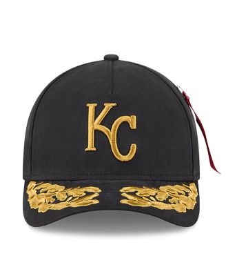 Men's Black Kansas City Royals A-Frame 9FORTY Adjustable Hat