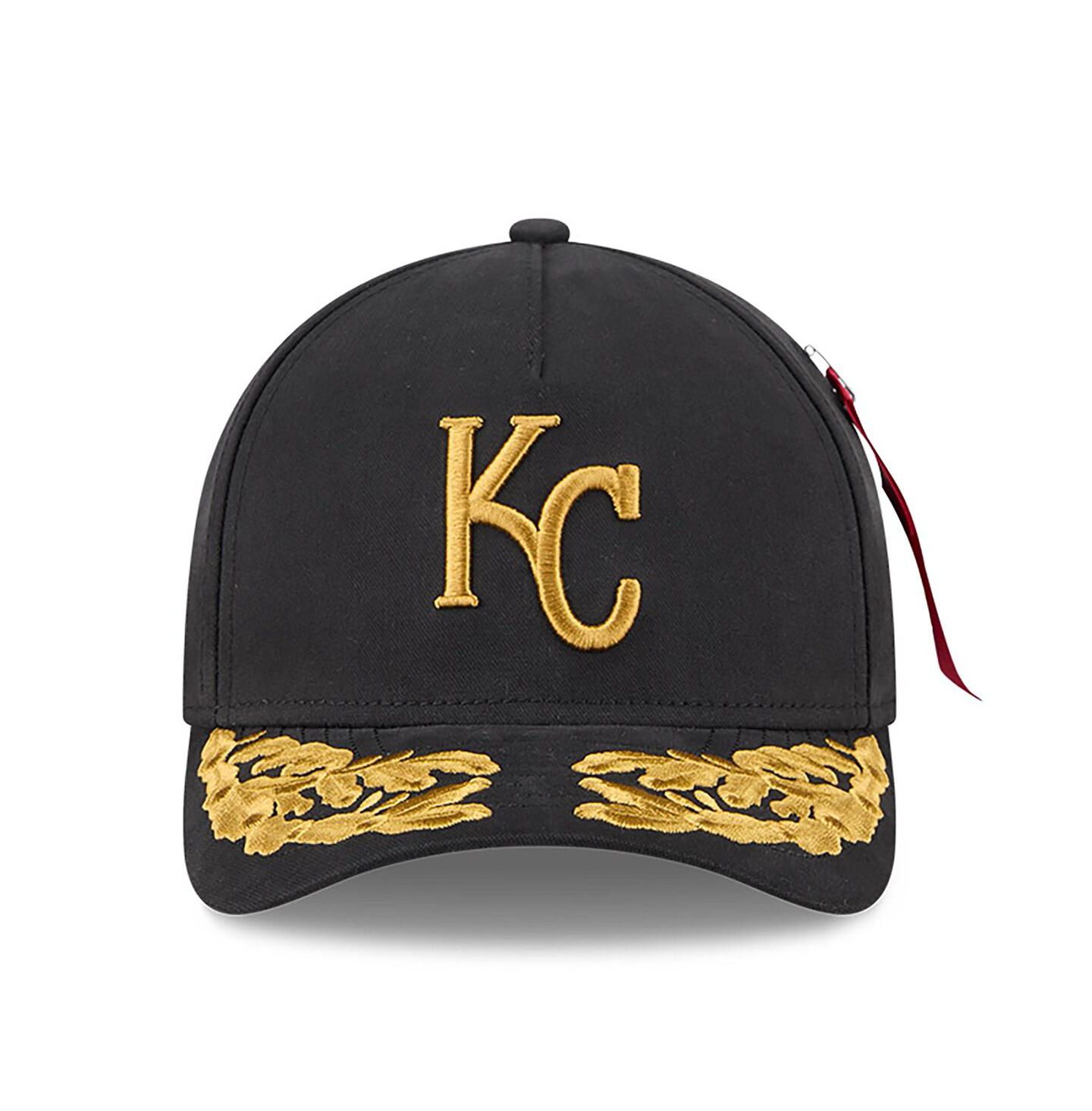 Мужская кепка New Era Black Kansas City Royals A-Frame 9FORTY Adjustable Hat — фото 4
