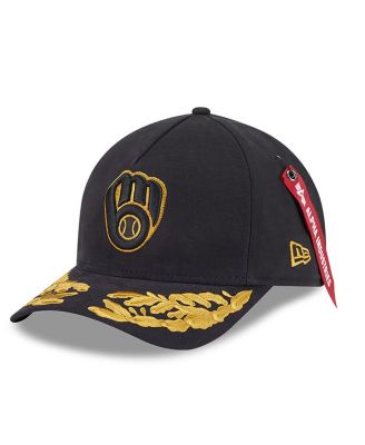 New Era - Men's Black Milwaukee Brewers A-Frame 9FORTY Adjustable Hat