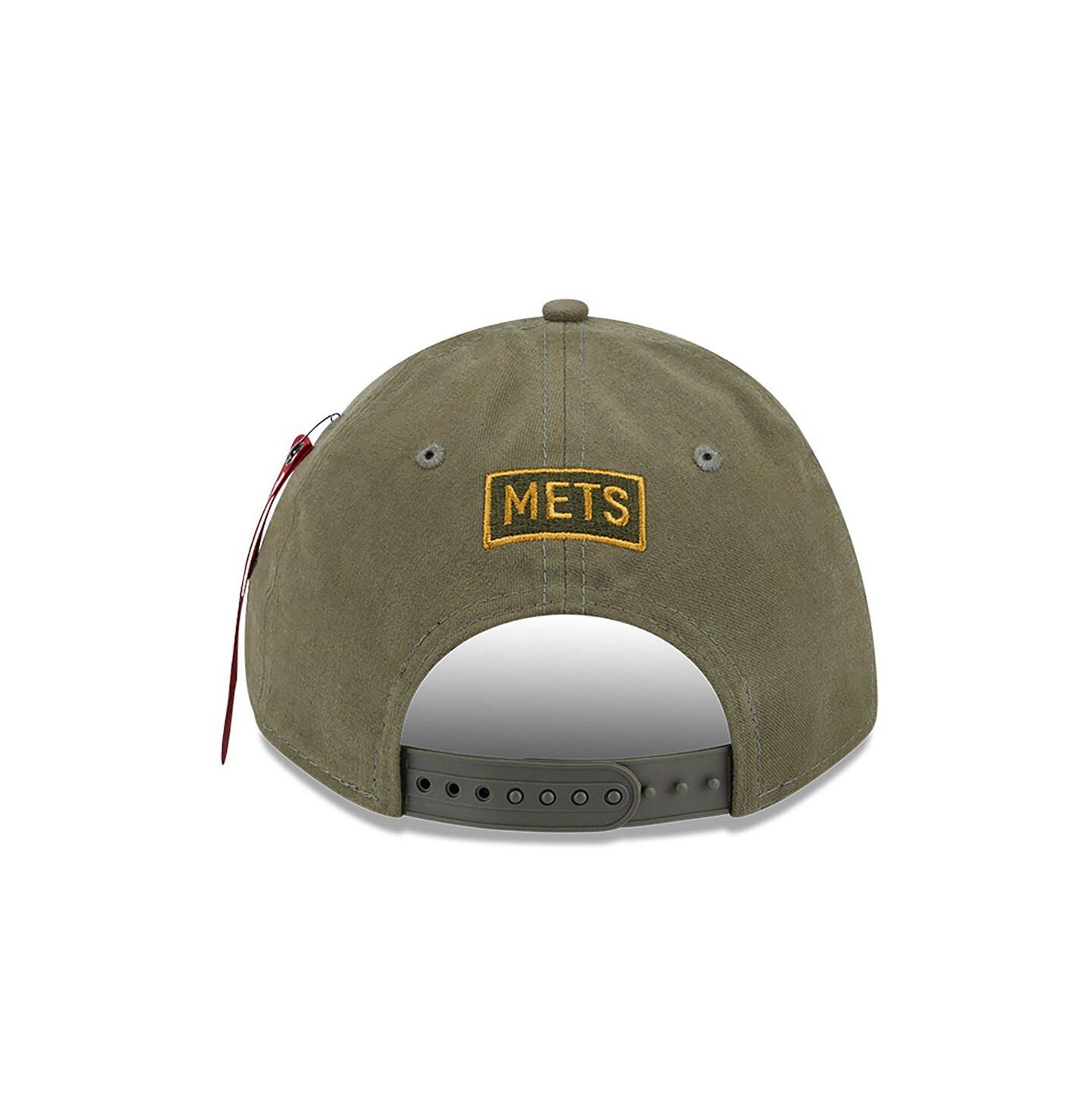 Мужская кепка New Era Olive New York Mets A-Frame 9FORTY Adjustable Hat — фото 3