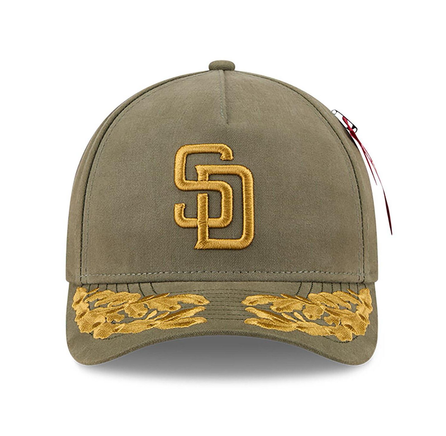 Men's Olive San Diego Padres A-Frame 9FORTY Adjustable Hat