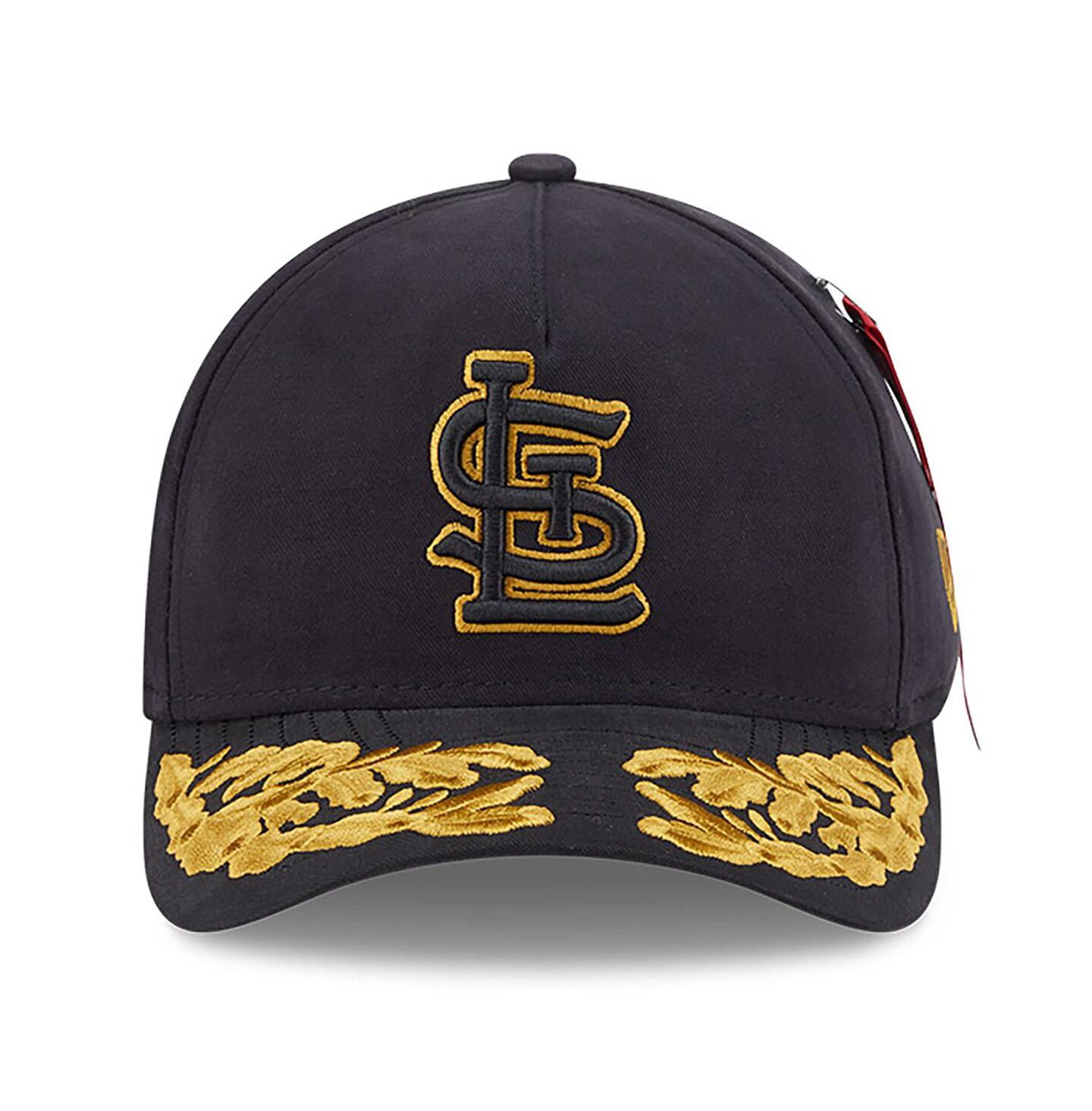 Мужская кепка New Era Black St. Louis Cardinals A-Frame 9FORTY Adjustable Hat — фото 4