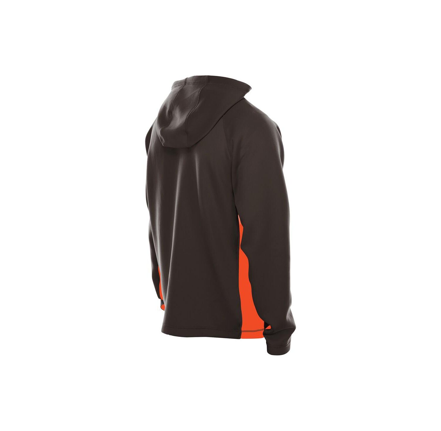 Men's Brown Cleveland Browns Combine Authentic Raglan Scuba Full-Zip Hoodie