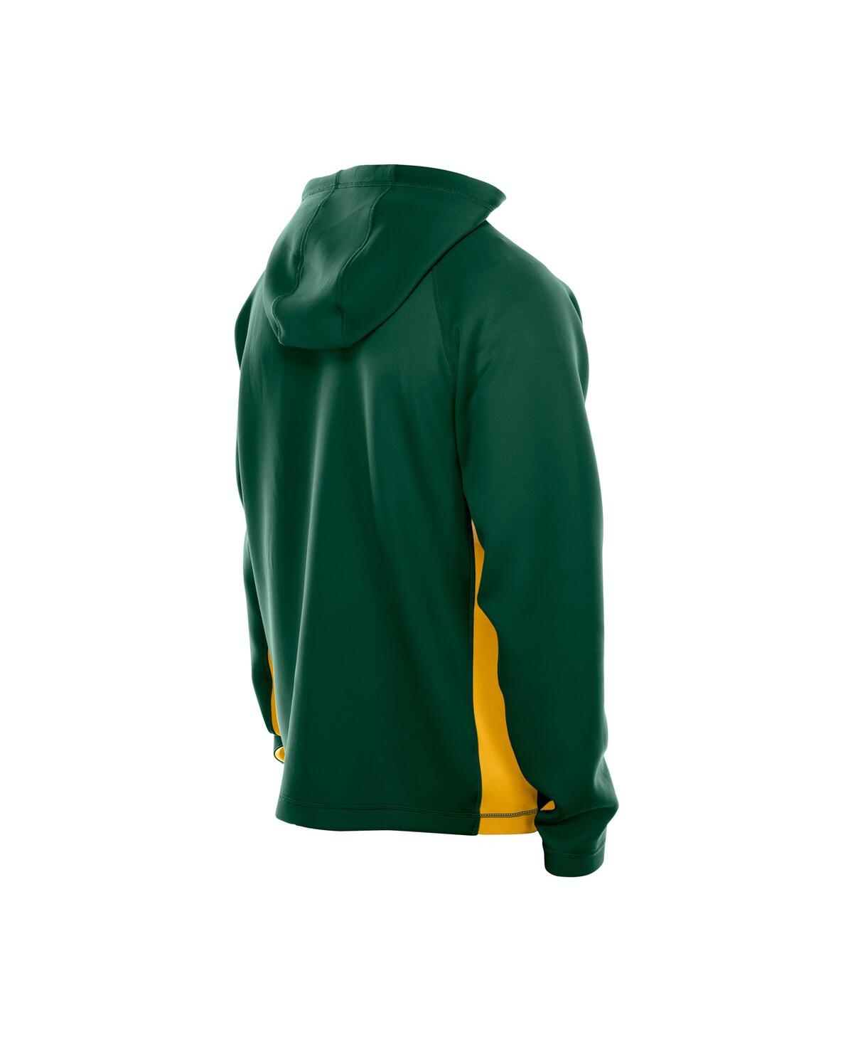 New Era Men's Green Bay Packers Combine Authentic Raglan Scuba Full-zip Hoodie In Green