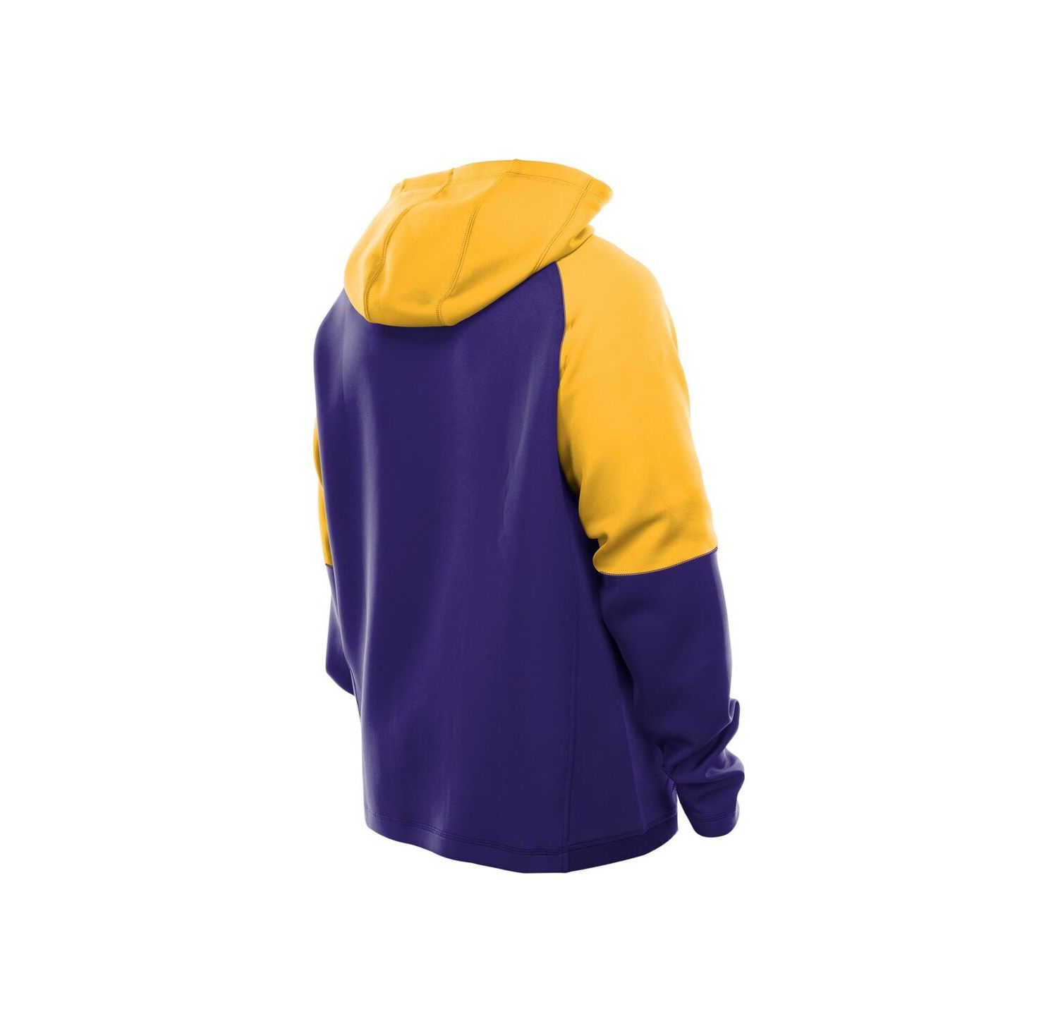 Men's Purple Minnesota Vikings Combine Authentic Color Block Raglan Pullover Hoodie