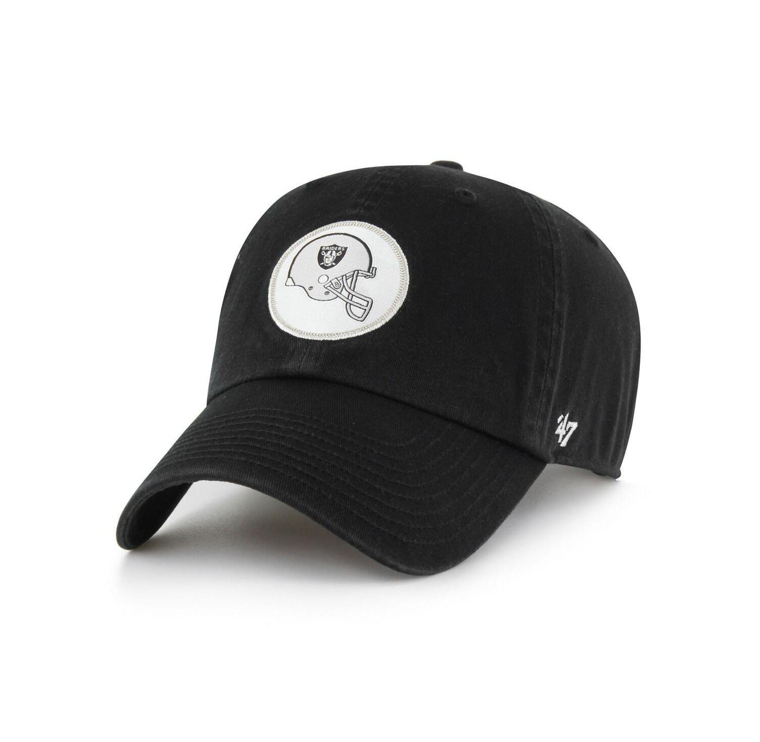 Men's Black Las Vegas Raiders Hard Hat Clean Up Adjustable Hat
