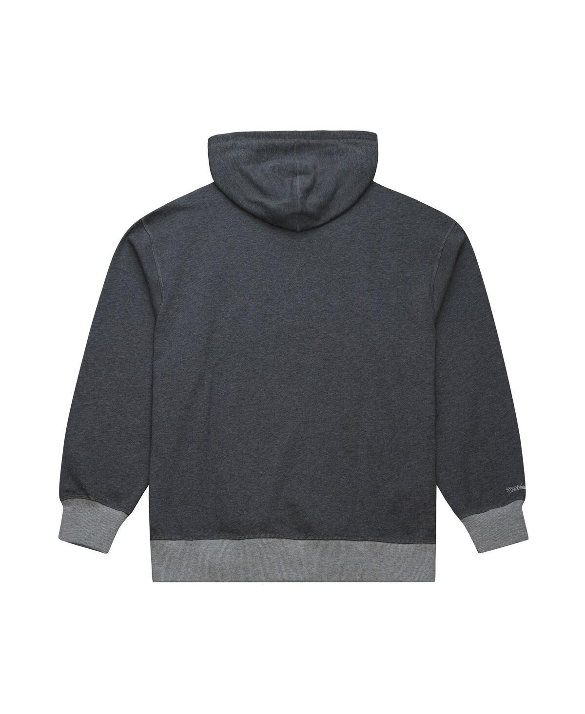 Mitchell & Ness Men's Heather Black Washington Commanders Legacy Collection Raglan Fleece Hoodie In Gray