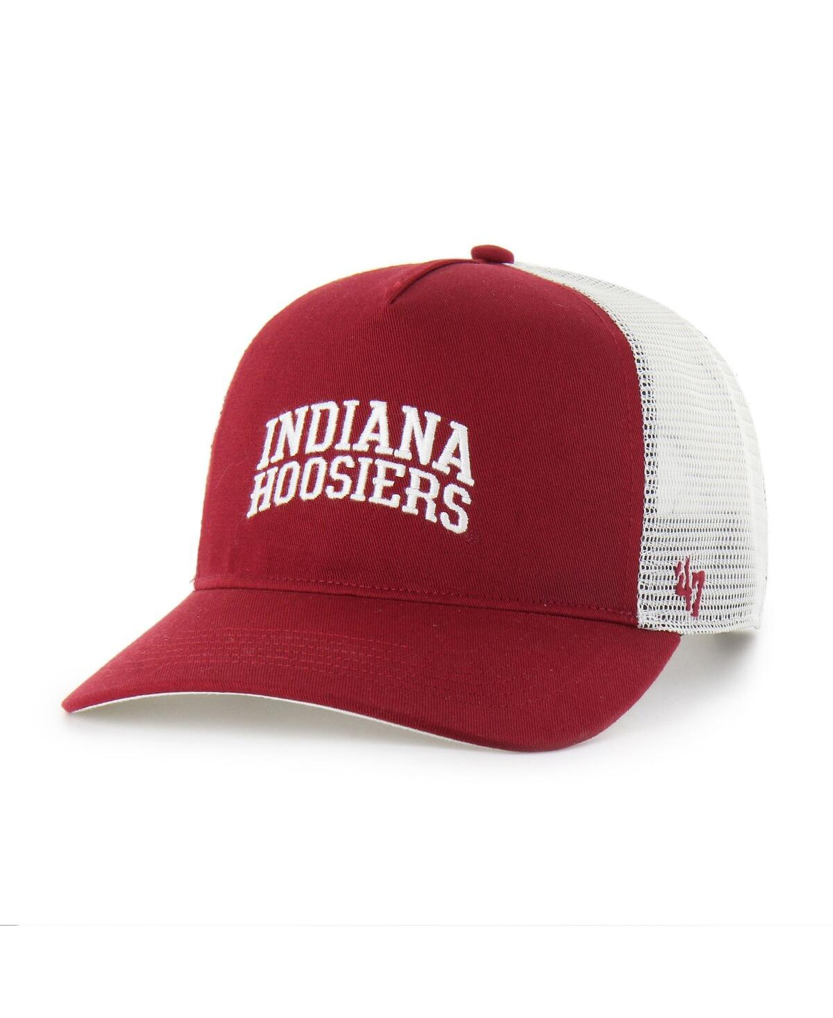 47 Brand Men's And Women's Crimson Indiana Hoosiers Contemporary Basics Foundation Trucker Hitch Adjustable H In Burgundy